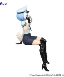 Alternative view of Re:Zero Starting Life in Another World Noodle Stopper Rem Police Officer Cap with Dog Ears 14 cm