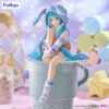 Hatsune Miku Noodle Stopper Statue Hatsune Miku Rabbit Ear Hood Pajama Blue Color Ver. 14 cm