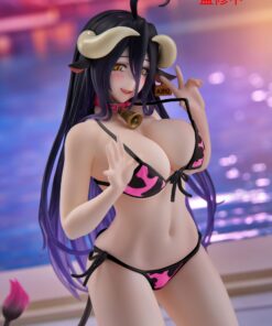 Overlord Statue Desktop Cute Figure Albedo Cow-Print Swimsuit Ver. Renewal 13 cm