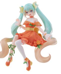 Hatsune Miku Noodle Stopper Statue Flower Hatsune Miku Citrus Ver. 14 cm
